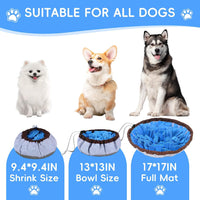 Snuffle Mat for Dogs, Adjustable Interactive Puzzle Toy - Blue-48cm - image 2