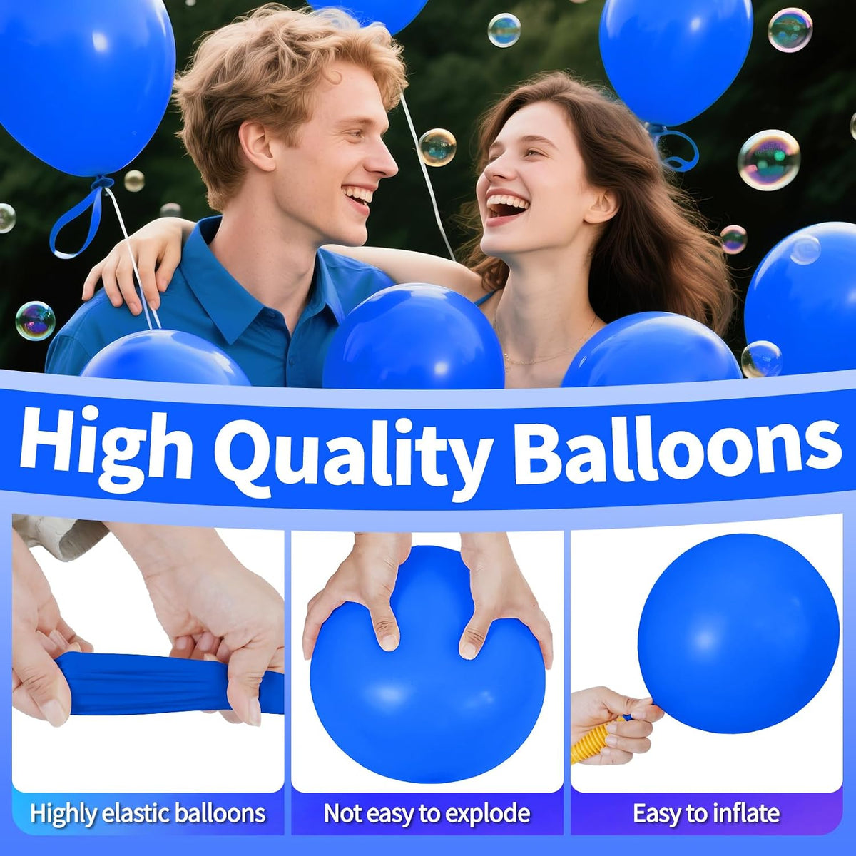 200pcs Balloons 5 Inch Assorted Colors - A16-blue / 5inch (small) - image 3