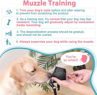 LUCKYPAW Dog Muzzle, Mesh Muzzle for Large Medium Small Dogs, Soft Mouth Guard for Biting Chewing, Breathable Mouth Cover with Adjustable Hook and Loop for Training, Grooming(Black, XS)