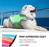 VIVAGLORY Dog Life Vest Neoprene Dog Swim Vest, M - Verdant Green / S: 20-22in (Ribcage Girth) - image 2