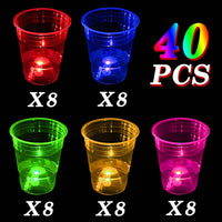 40 Pcs Glowing Party Cups 16oz for Indoor Outdoor - image 3