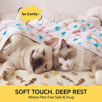 Luciphia 3 Pack Cute Dog Blankets Soft Fleece for Small Puppy Cat - Hungry Paws / 23x16 inch (Pack of 3) - image 4