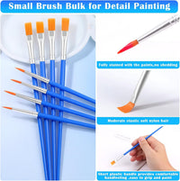 50 Pcs Flat Paint Brushes for Touch Up - Bulk paint brushes / 50 Count - image 3