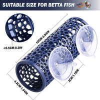 Abizoo Betta Fish Tunnel & Reptile Hide - Blue - image 2