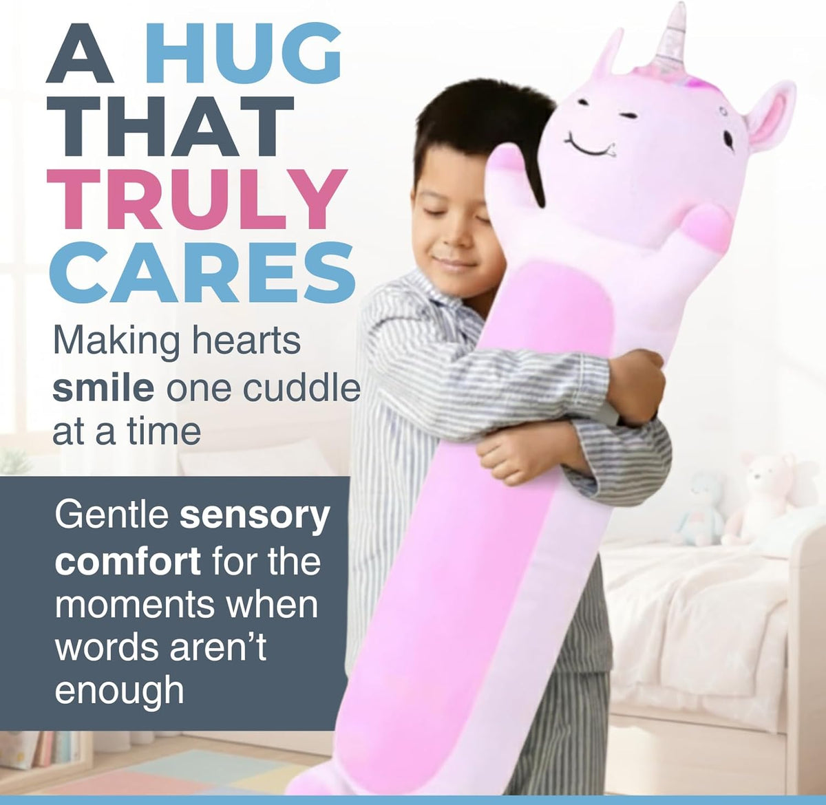 Cuddle Paws Unicorn Plush Body Pillow for Kids, Soft Toy - Unicorn / Medium - 35 Inches - image 3