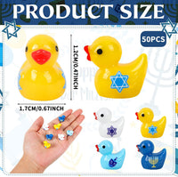 JUNEBRUSHS 50 Pcs Mini Pumpkins Fake Pumpkins Artificial Pumpkins - Hanukkah Mini Resin Duck Style - image 3