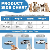 VClife Dog Bed Mat for Car Backseat Extender, Anti Slip Plaid Pet Bed Mat for Car Backseat Extender, Furry Dog Sofa Couch Cover, Washable Travel Dogs Bed for Cars, SUV, Small Truck, 59"×27.6"