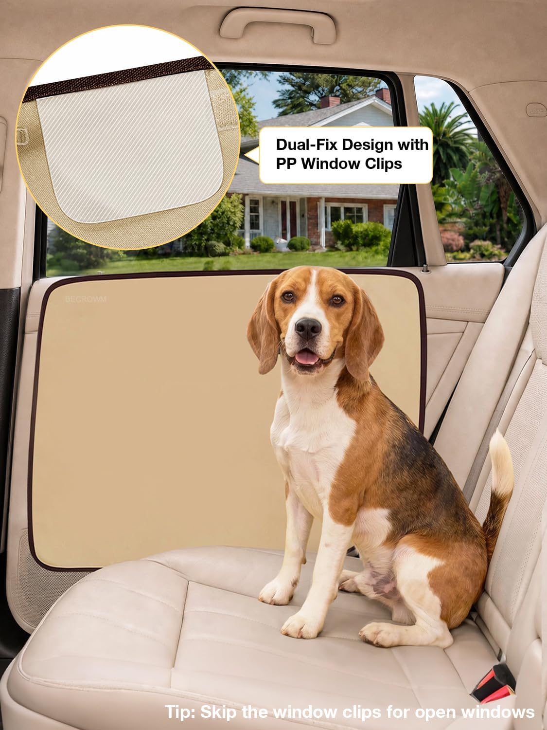 2 Packs Dog Car Travel Accessories - Beige - image 3