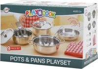 Playkidz Stainless Steel Pots and Pans