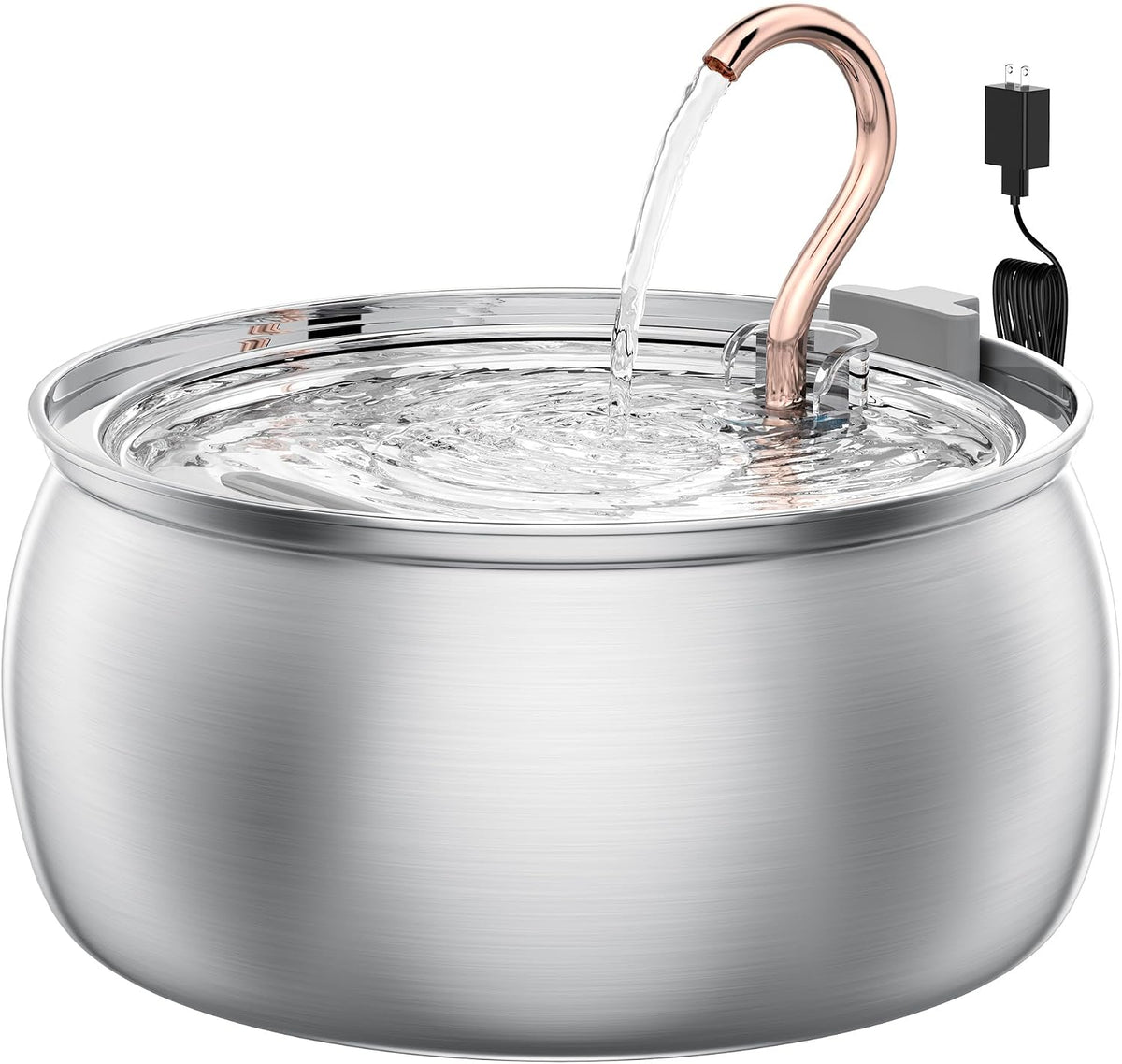 Tomxcute Stainless Steel Cat Water Fountain