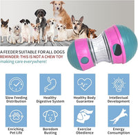 Interactive Dog Toys to Keep Them Busy, Puppy Puzzle Adjustable Food Dispenser Slow Feeder, Enrichment Treat Dispensing Toy Ball for Large/Medium/Small Breed Dogs Pet Gift, Purple