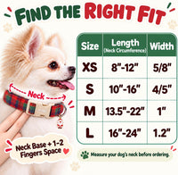 Medium Dog Collars for Male Dogs - Classic Christmas Plaid / L - image 4