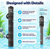 AquaMiracle Aquarium Heater Dry-Run Auto Power-Off & Overheat - For 20-40 Gal Aquariums - image 2
