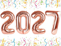 Number Balloons Blue 7 Balloon Numbers 40 inch for 7th Birthday - Rose Gold / Number 2026