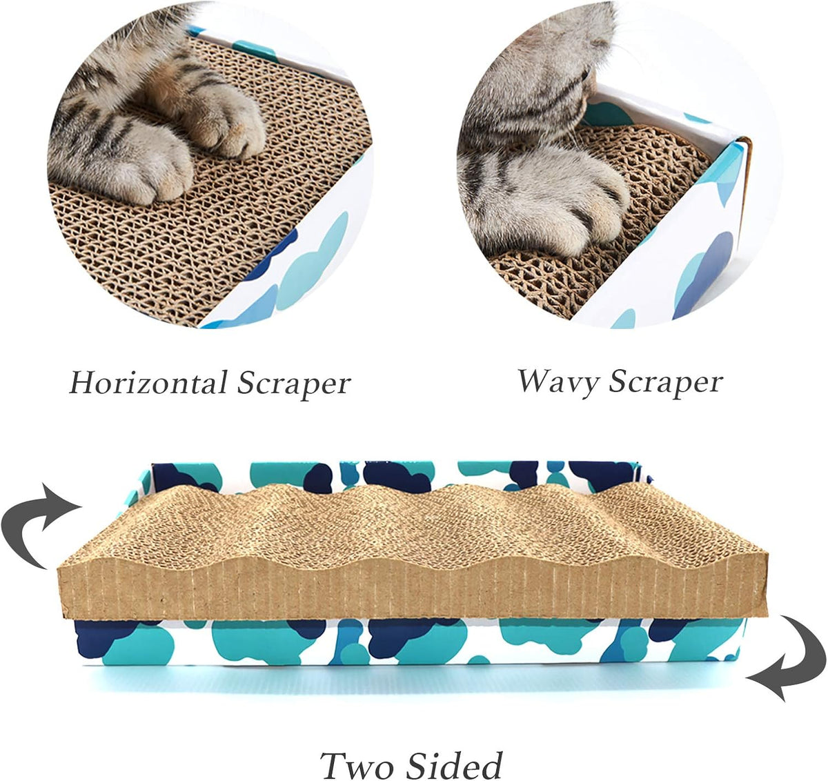 PEEKAB Cat Scratcher Cardboard Wide Scratching Board Reversible - XL-3pcs - image 2