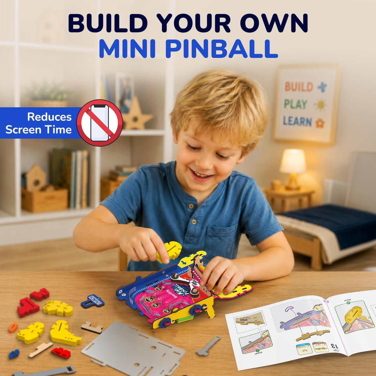 Smartivity DIY Mini Golf STEM Kit for Kids 6-12 Years – Fun for Kids & Family - Mini Pinball - image 3