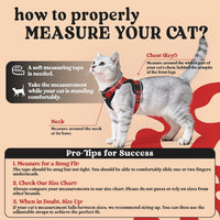 rabbitgoo Cat Harness and Leash Set, Escape Proof Vest - M / Black & Red - image 2