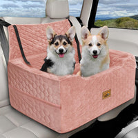 Dog Car Seat for Small/Medium Dogs, Memory Foam Dog Booster Seat - Pink / Large