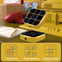 Tic-Tac-Toe Bolt Game, 4-in-1 Handheld Puzzle Games Console, Electronic Tic-Tac-Toe Game - Yellow / M(Classic) - image 3