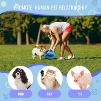 Pet Snuffle Ball, Puzzle Sniffing Interactive Dog Ball for Blind Dogs Training Stress Relief Dog Enrichment Toys Treat Machine Washable (15cm, Ocean Blue)