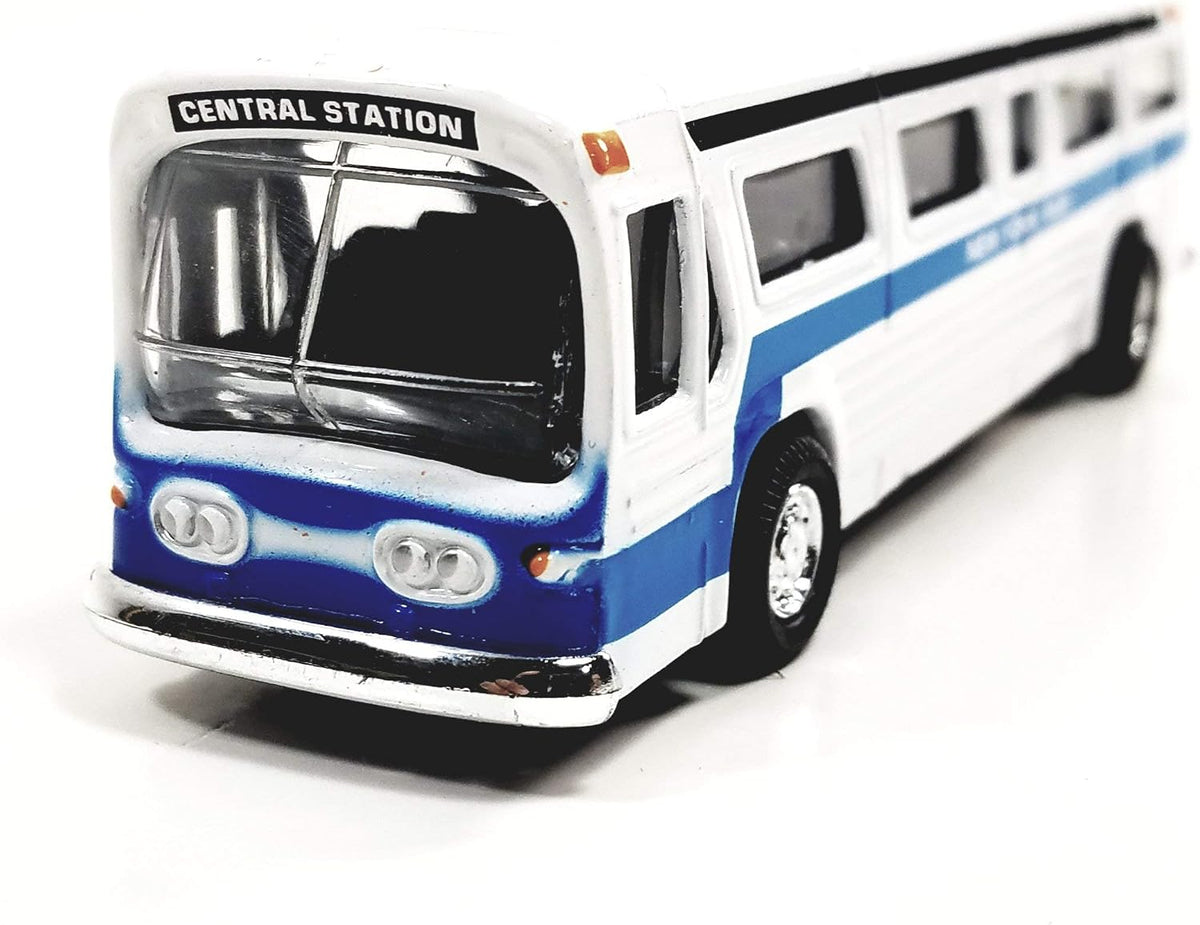 Showcast white New York City Central Station passenger bus, 6 inch diecast model - view 2