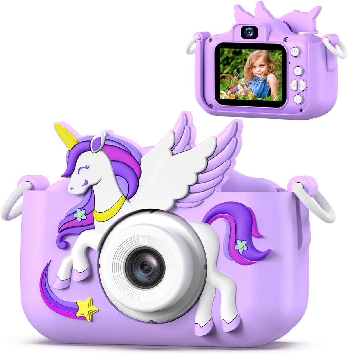 Dinosaur Kids Camera for Boys Girls - Purple