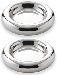 CatGuru Cat Food Bowl, Ceramic Bowls for Indoor Cats - Set of Two / Torus Mirror