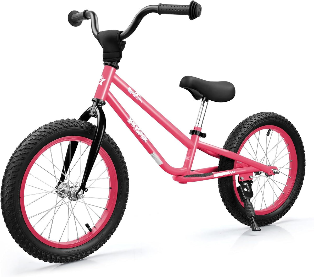 bicystar 16-inch balance bike for kids with BMX-style frame and air tires