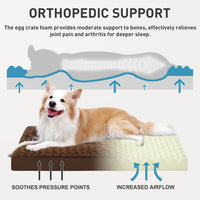 KSIIA Washable Dog Bed for Crate Waterproof for Medium Dogs - Brown / 35.0"L x 22.0"W x 3.0"Th - image 3