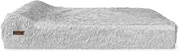 Dog Bed Replacement Cover Memory Foam Beds, Brown - X-Large / Grey - Fluffy
