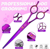 JASON Dog Grooming Thinning Scissors - Purple / 7.0 - image 4