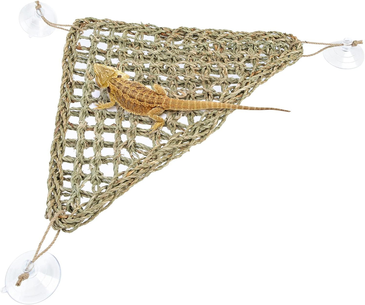 Niteangel Bearded Dragon Seagrass Hammock: Triangle 17'' x 12.5'' – Essentials for Reptiles And Amphibians - Triangle 17'' x 12.5''