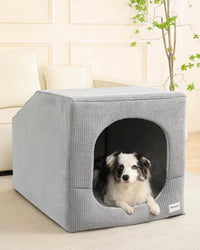 Hovicaed Indoor Dog House Small Sized Dog Tent with Dog Cave Bed - X-Large (36"L x 26"W x 26"Th)