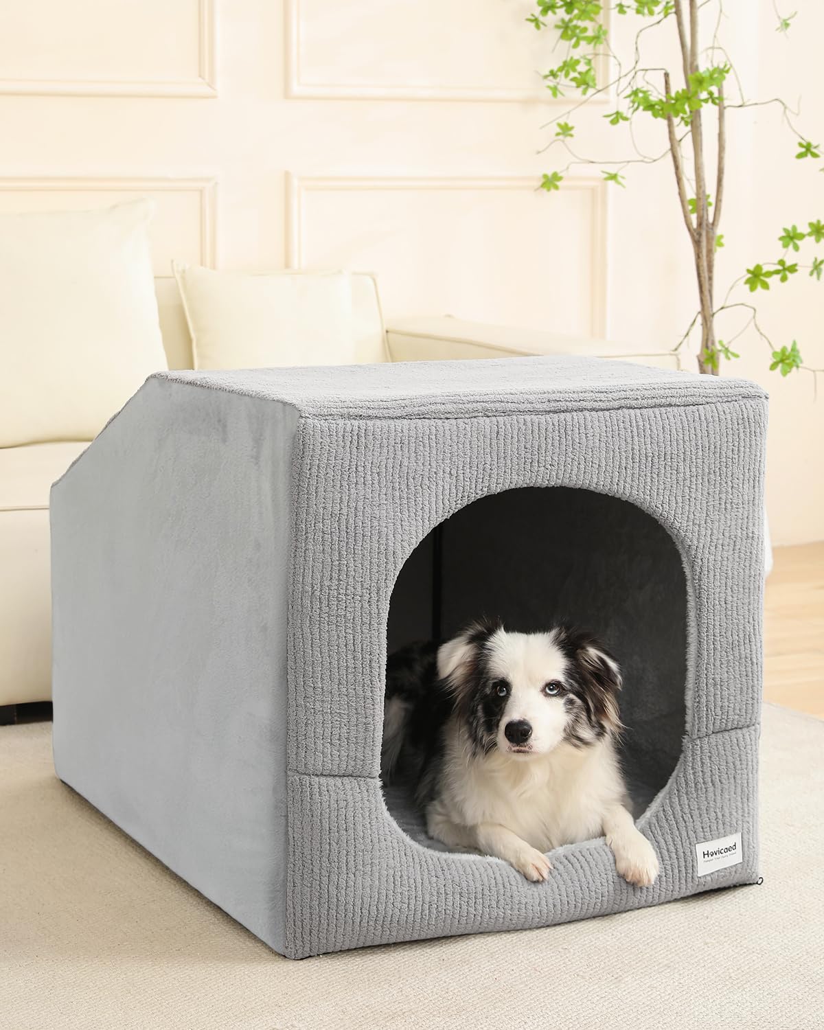 Hovicaed Indoor Dog House Small Sized Dog Tent with Dog Cave Bed - X-Large (36"L x 26"W x 26"Th)