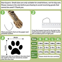 4 PCS Cat Mittens to Prevent Scratching,Mesh Breathable Cat Shoes,Adjustable Cats Anti Scratch Gloves,Suitable for Cats When Bathing and Nail Trimming(XL,Black)