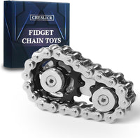Fidget Spinner Toy for Adults Metal Figette Bike Chain for Adult Men - Black