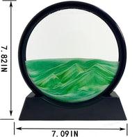 SANDCLE Moving Sand Art Liquid Motion, 3D Deep Sea Sandscape – Fun for Kids & Family - Green / 7 inches - image 2