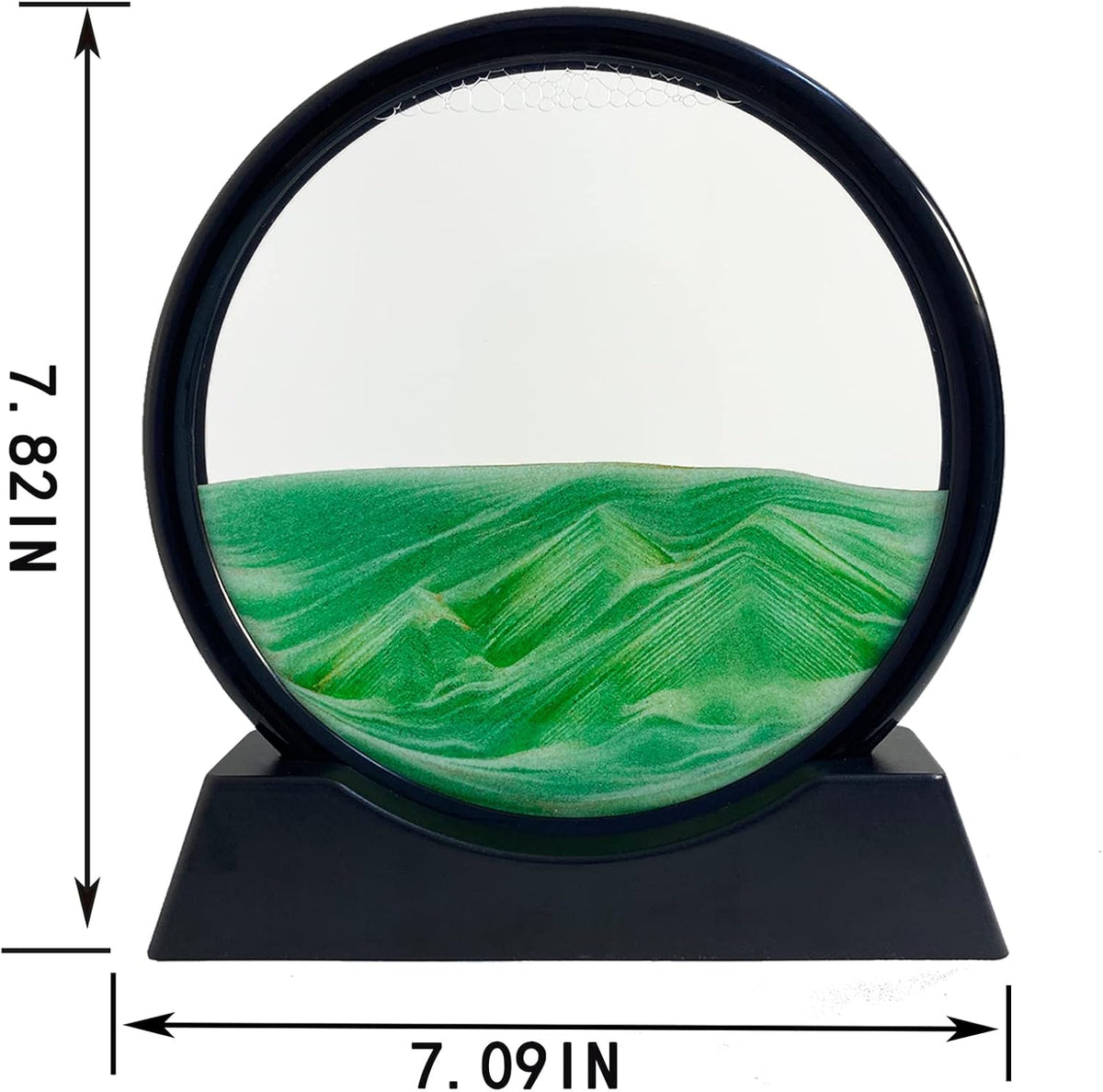 SANDCLE Moving Sand Art Liquid Motion, 3D Deep Sea Sandscape – Fun for Kids & Family - Green / 7 inches - image 2