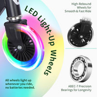 BELEEV V2 Scooters for kids Light-Up Wheels & Stem & Deck - Black - image 2