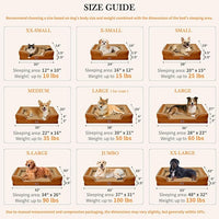Comfort Expression Small Dog Beds Waterproof Orthopedic Foam Dog Sofa Beds for Medium Dogs Comfy Pet Bed with Washable Removable Cover & Non-Slip Bottom(Small,Caramel)