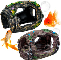 2 PCS Broken Barrel Aquarium Decorations