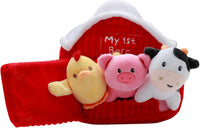 Baby Starters My First Golf plush play set in blue stripe with fabric bag, club, ball and flag - view 19