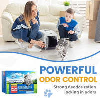 NEWORD Crystals Cat Litter Lightly Scented Litter Superior Odor Control 14 lbs Total (2 Pack of 7lb Bags) Soft-On-Paws Low Tracking Dust-Free Blue Silica Gel
