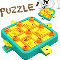 Dog Puzzle Toy Mental Stimulation - Level 3 in 1 Dogs Food Feeder Puzzle, Dog Treat Puzzle Feeder (Advanced-Blue Board)