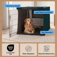 GORILLA GRIP Dog Enclosure Crate Cover Kennel Cage Topper 42in - Hunter Green / 36" X 23" X 25" - image 3