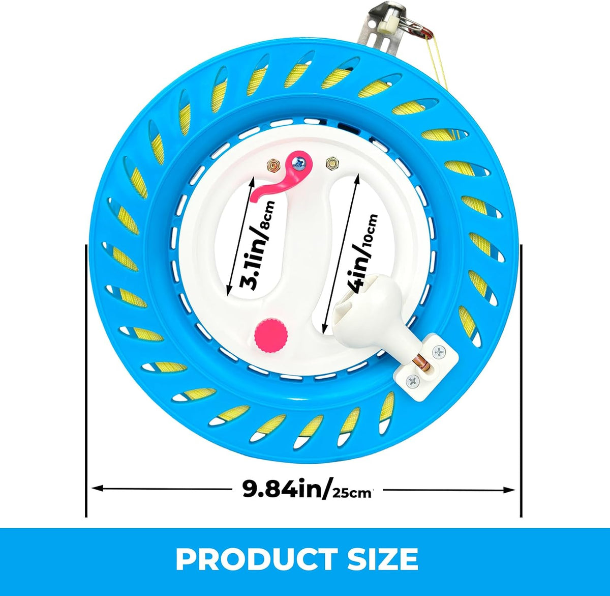 7.2in Kite Reels for Teens - Blue Kite Reel With Brake / 9.9 inch - image 2