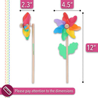 Mr. Pen, Rainbow Flower Pinwheels, Pinwheels for Yard and Garden - image 3
