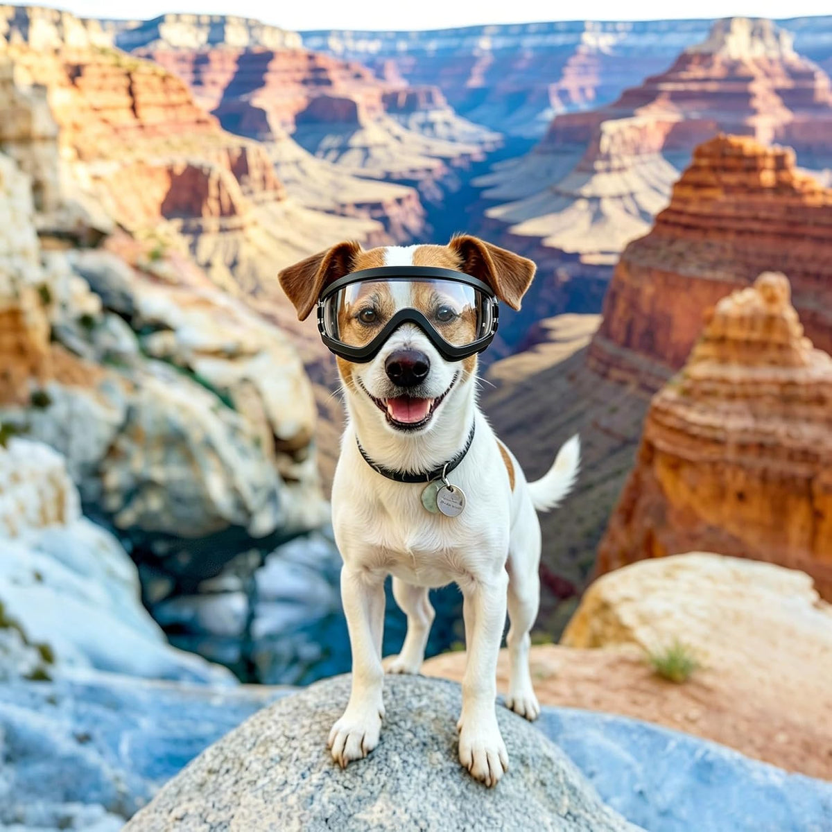 Medium Clear Dog Goggles Eye Protection - Classic Clear / Medium - image 3
