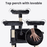 SHA CERLIN 68 Inches Multi-Level Large Cat Tree for Large Kitties/Big - 68in / Dark Grey - image 4