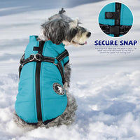 Gyuzh Dog Coat with Harness Puppy Coats Small Dog Harness Jacket - XXX-Large / light blue - image 2
